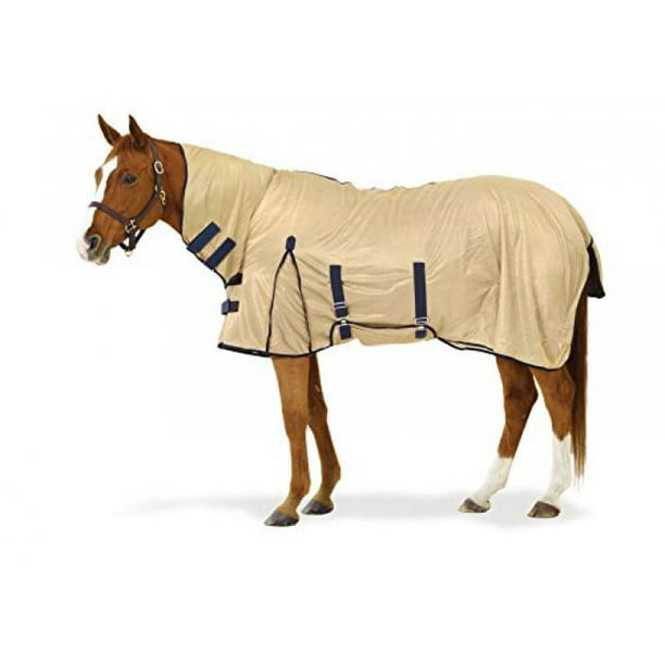 New Horse fly rug combo attached neck cover WHITE offer free fly mask full face